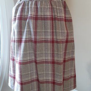 Custom Made Wool SKIRT Button Closure Slit Pockets